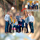 Custom Photo Ornament - Christmas Gift For Family Members, Dog Lovers, Dog Mom, Dog Dad | Vit