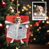 Custom Pet Photo Ornament - Christmas, Birthday Gift For Pet Mom, Pet Dad, Dog Mom, Dog Dad, Cat Mom, Cat Dad, Dog Parents | NewDO