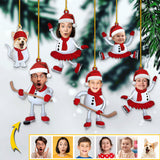 Custom Photo Ornament - Family Photo Ornament - Christmas, Birthday Gift For Family, Family Members, Mom, Dad, Husband, Wife | Snow