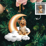 Custom Pet Photo Ornament, Pet Memorial Ornament, Pet Lost Gift | Pet Moon