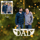 Custom Photo Ornament, Family Photo Ornament, Dad Photo Ornaments | Dad Wings