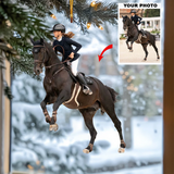 Customized Your Photo Ornament - Personalized Photo Mica Ornament - Christmas Gifts For Family Member