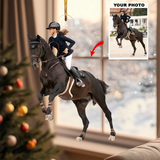 Customized Your Photo Ornament - Personalized Photo Mica Ornament - Christmas Gifts For Family Member