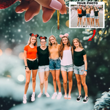 Customized Your Photo Ornament - Personalized Photo Mica Ornament - Christmas Gifts For Bestie, Sister