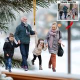 Customized Your Photo Ornament - Personalized Photo Mica Ornament - Christmas Gift For Family Member