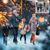 Customized Your Photo Ornament - Personalized Photo Mica Ornament - Christmas Gift For Family Member