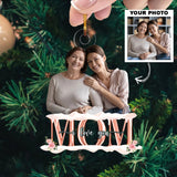 Custom Photo Ornament, Family Photo Ornament, Mom Ornament, Gift For Mom | Love Mom