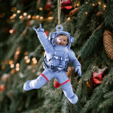 Custom Photo Ornament - Custom Kid's Face Ornament - Christmas Gift For Family, Family Members, Kids | Astronaut