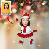 Custom Photo Ornament - Family Photo Ornament - Christmas, Birthday Gift For Family, Family Members, Mom, Dad, Husband, Wife | Snow