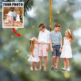 Custom Photo Ornament - Personalized Photo Mica Ornament - Christmas Gift For Family, Friends | Family 2