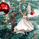 Custom Photo Ornament - Christmas Gift For Married Couple, Wife, Husband | Married