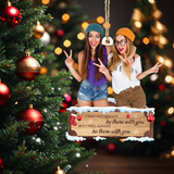 Custom photo Ornament - Personalized Photo Mica Ornament - Christmas Gift For Family, Friends, Besties | With You