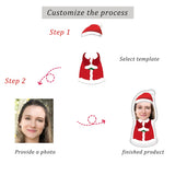 Customized Christmas gift, Custom Face Pillow, Santa Claus Doll Present, Customized Christmas Gift, Christmas Couple Doll