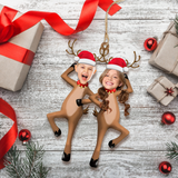 Custom Funny Photo Ornament - Personalized Photo Mica Ornament - Christmas Gift For Friends, Family| Santa