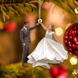 Custom Photo Ornament - Christmas Gift For Married Couple, Wife, Husband | Married