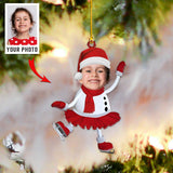 Custom Photo Ornament - Family Photo Ornament - Christmas, Birthday Gift For Family, Family Members, Mom, Dad, Husband, Wife | Snow