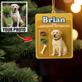 Turn Your Photo into an Action Figure - Custom Photo Ornament Toy Box Portrait | Labrador Retriever