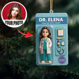 Turn Your Photo into an Action Figure - Custom Photo Ornament Toy Box Portrait | Doctor