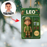 Turn Your Photo into an Action Figure - Custom Photo Ornament Toy Box Portrait | Wildlife Protector