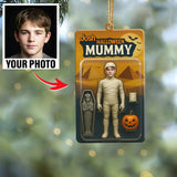 Turn Your Photo into an Action Figure - Custom Photo Ornament Toy Box Portrait | Halloween Mummy