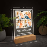 Personalized photo gifts for mom, Custom family photo collage night light, Best mom ever gift, Unique mom gift, First mothers day | Light Photo