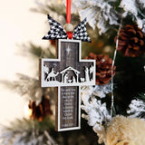 2024 Cross-Shaped Nativity Scene Ornament – Christian Scripture Christmas Gift | Final
