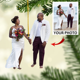 You And Me Couple Photo Ornament - Personalized Photo Mica Ornament - Christmas Gift For Couple, Wife, Husband, Boyfriend, Girlfriend | Married