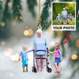 Custom Photo Ornament - Christmas, Birthday Gift For Family, Family Members, Mom, Dad, Husband, Wife | Grandma